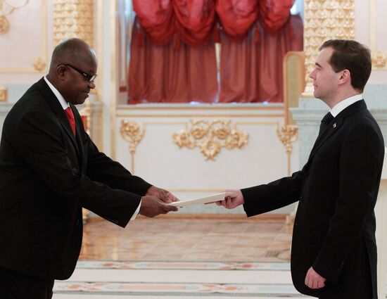 Dmitry Medvedev receives credentials from ambassadors