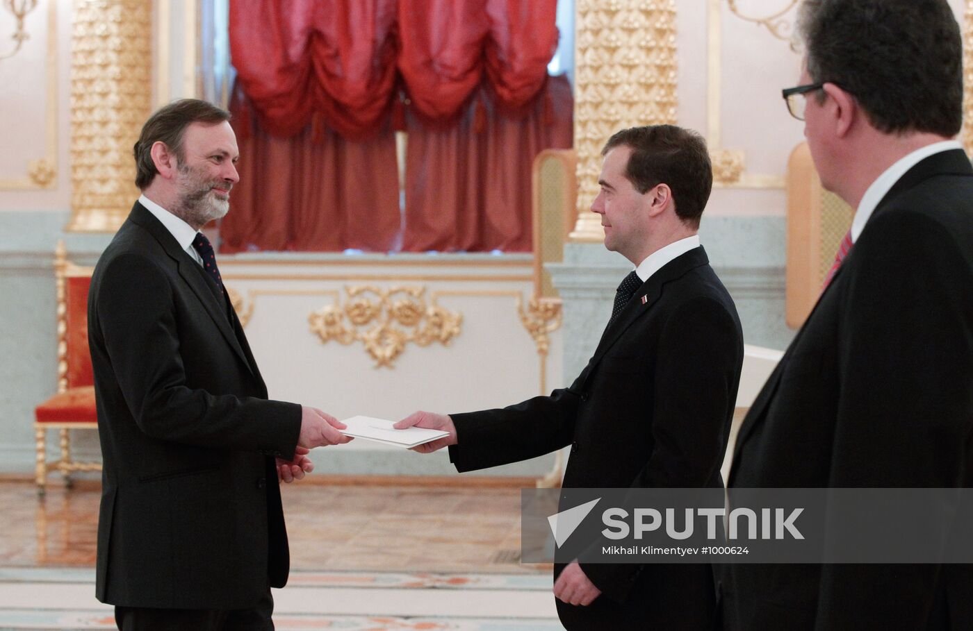 Dmitry Medvedev receives credentials from ambassadors