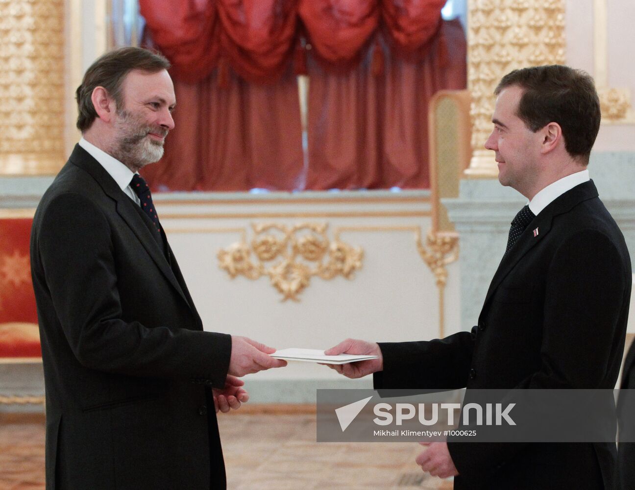 Dmitry Medvedev receives credentials from ambassadors