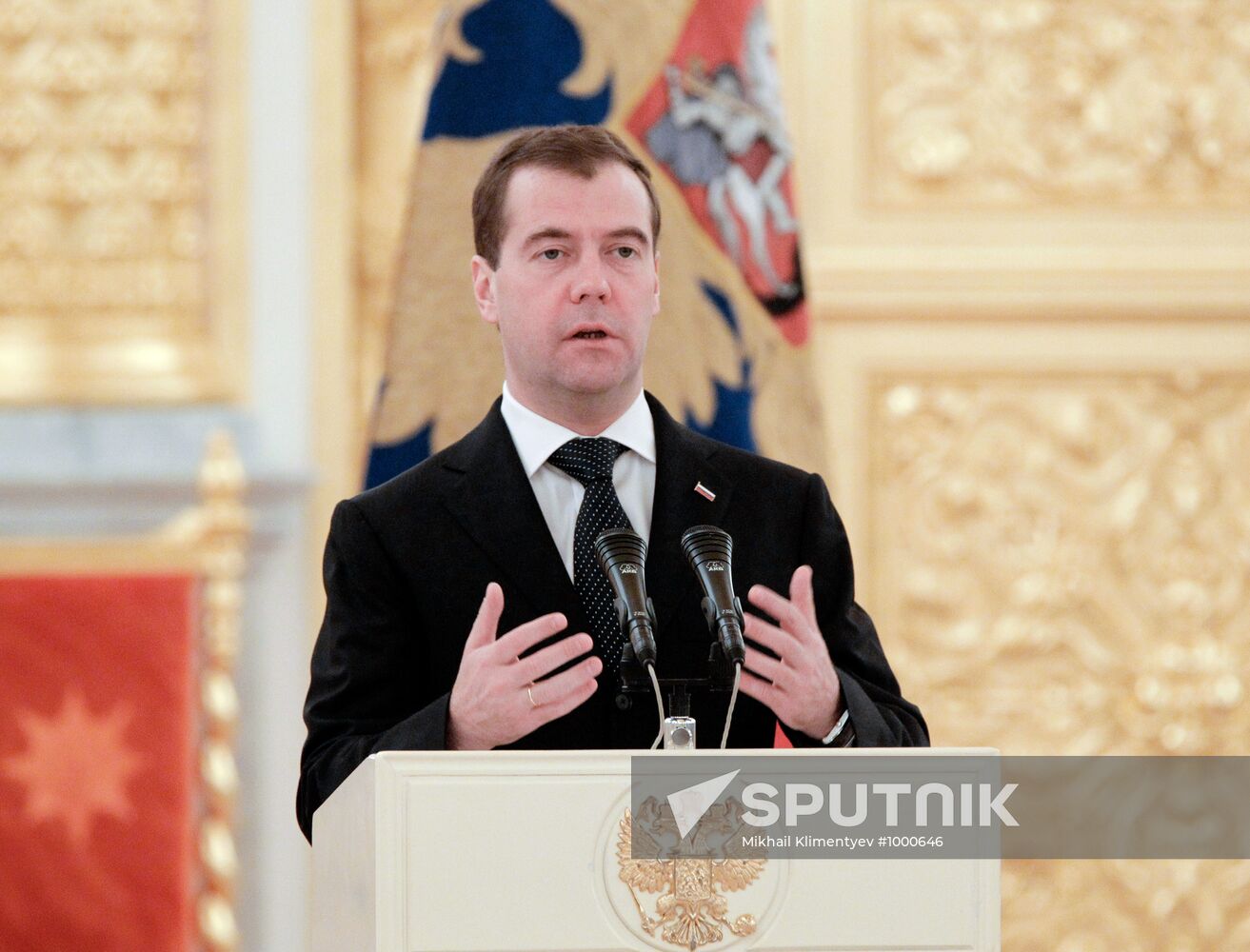 Dmitry Medvedev receives credentials from ambassadors