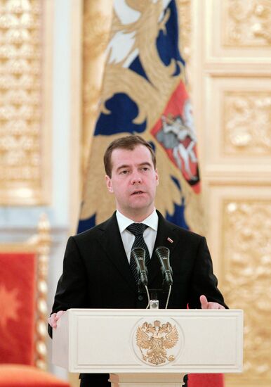 Dmitry Medvedev receives credentials from ambassadors