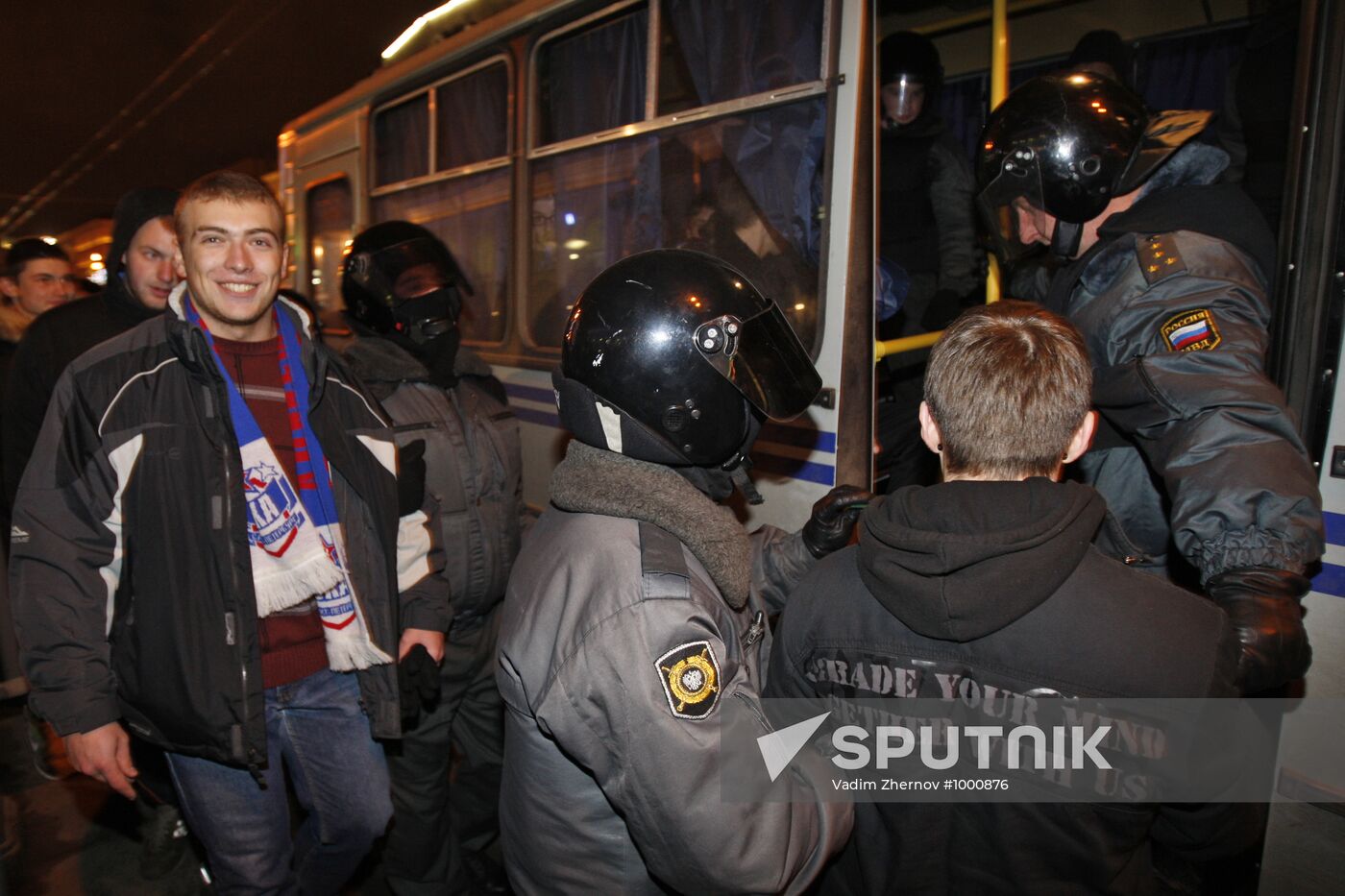 Protest rally at Gostinny Dvor metro station in St. Petersburg