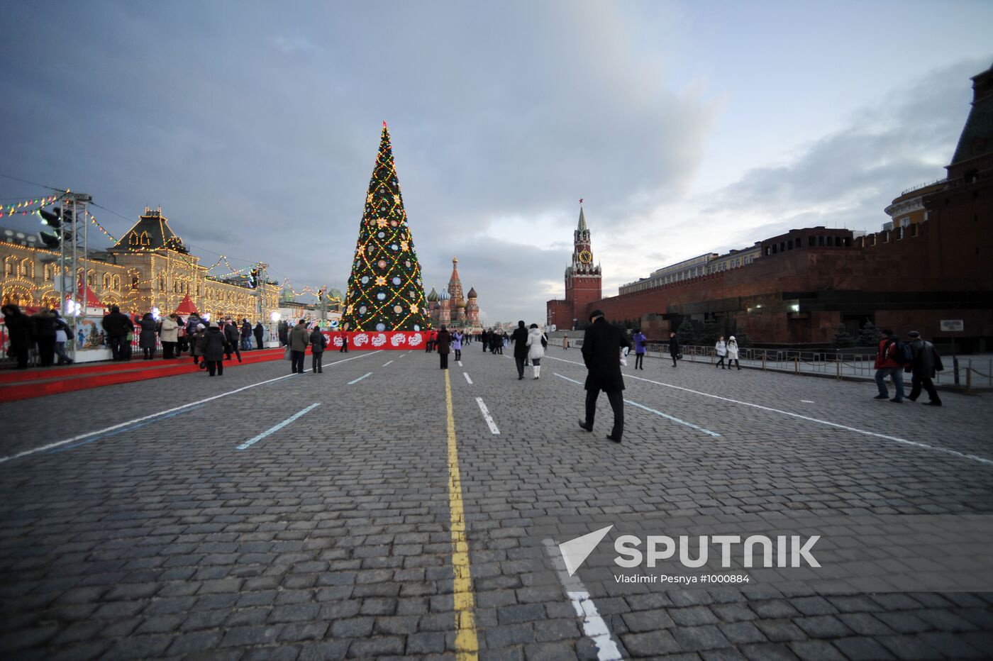 New Year trees in Moscow