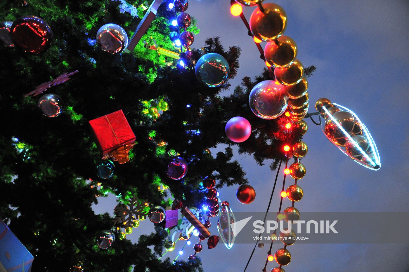 New Year trees in Moscow