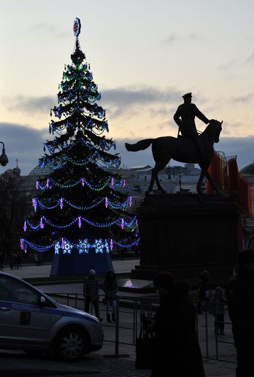 New Year trees in Moscow