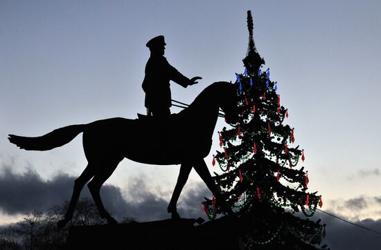 New Year trees in Moscow