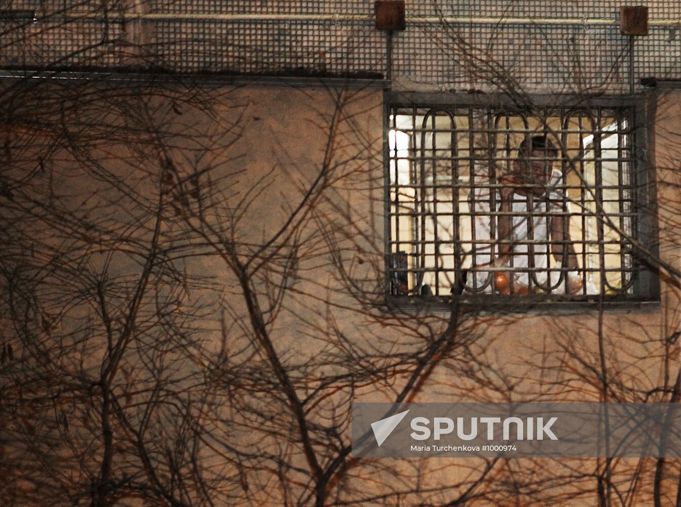 Alexei Navalny appears in special detention center