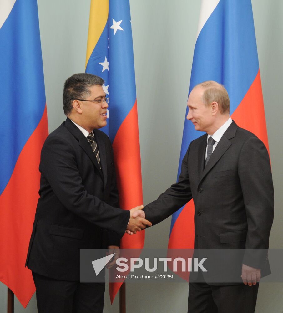 Vladimir Putin meets with Elías Jaua Milano in Moscow