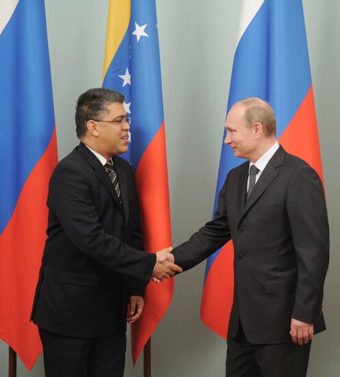 Vladimir Putin meets with Elías Jaua Milano in Moscow