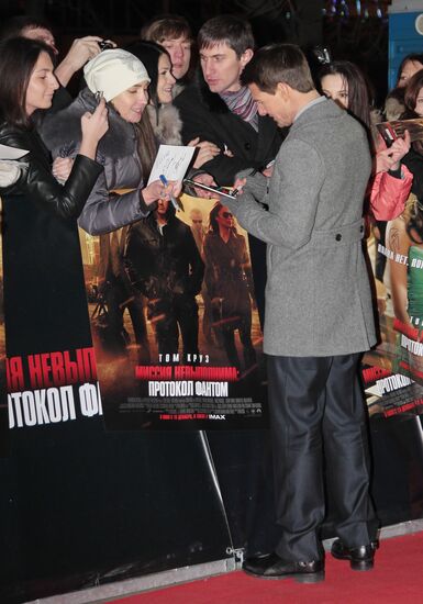 Mission: Impossible – Ghost Protocol premiers in Moscow