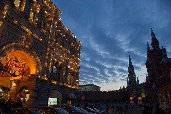 Pre-New Year's holiday Moscow