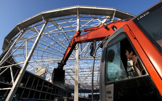Concert and sports hall under construction in Vladivostok