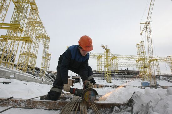 New football stadium under construction in Kazan