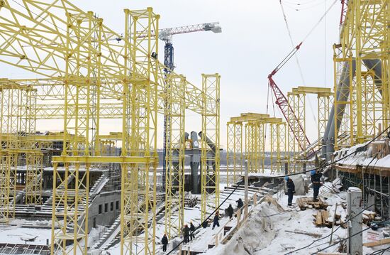 New football stadium under construction in Kazan