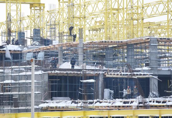 New football stadium under construction in Kazan