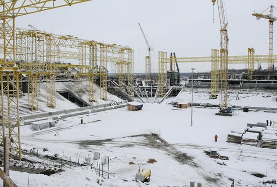 New football stadium under construction in Kazan