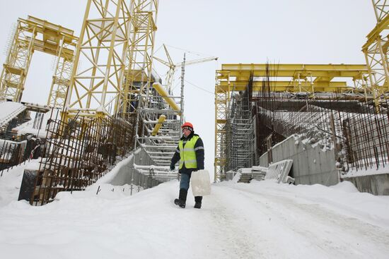 New football stadium under construction in Kazan