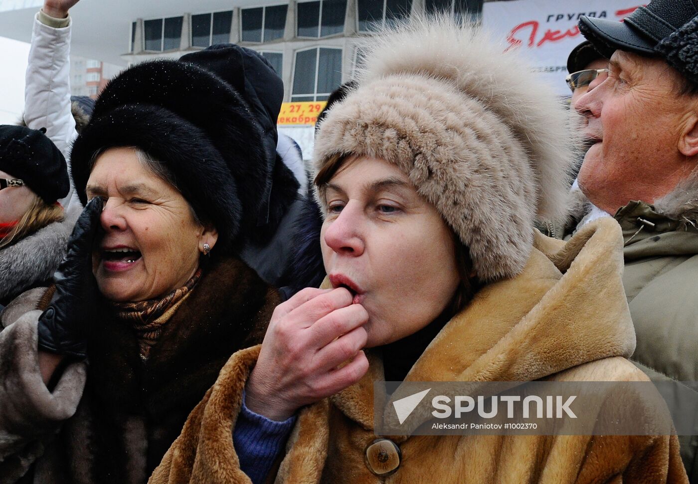 Rally in Krasnoyarsk protests election fraud