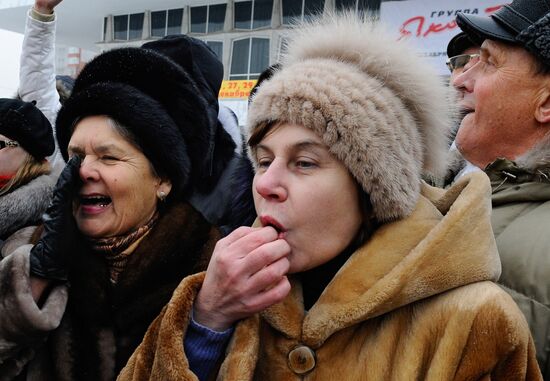 Rally in Krasnoyarsk protests election fraud