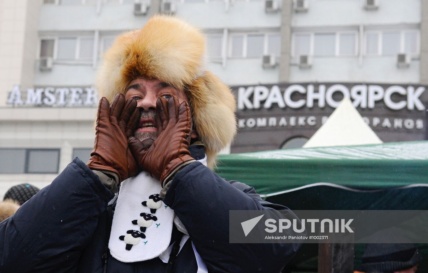 Rally in Krasnoyarsk protests election fraud