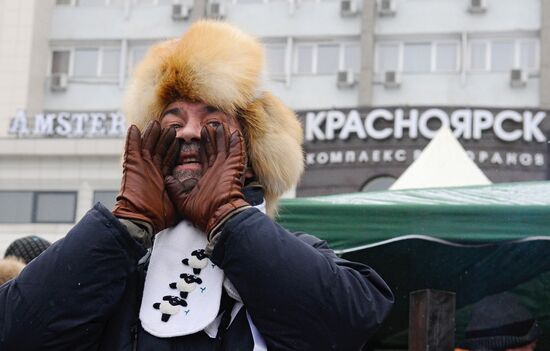 Rally in Krasnoyarsk protests election fraud