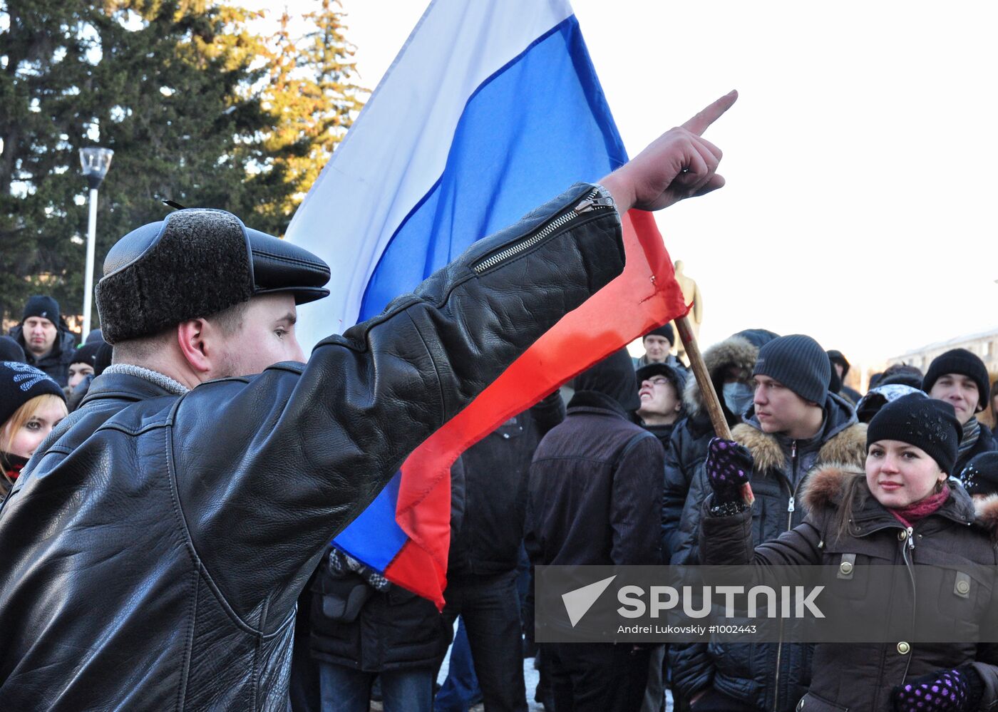 Rally in Barnaul protests election fraud