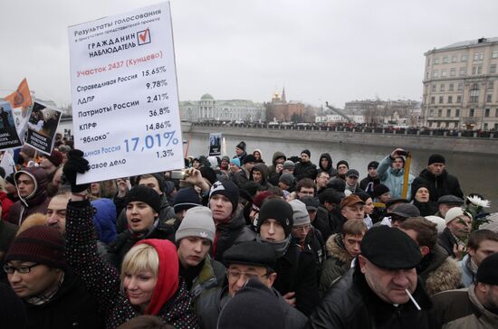 Rally "For Fair Elections" on Bolotnaya Square