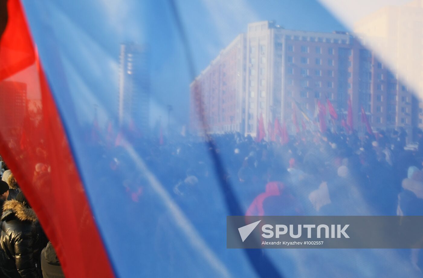 Rally in Novosibirsk protests election fraud