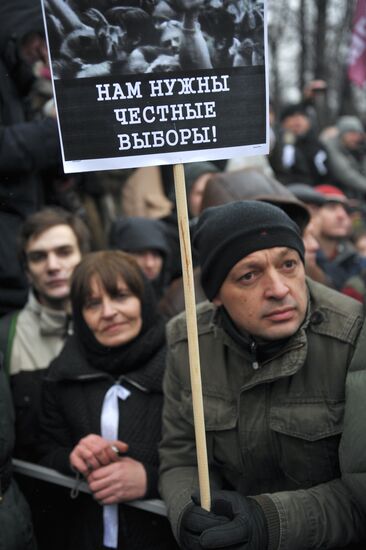Rally "For Fair Elections" on Bolotnaya Square