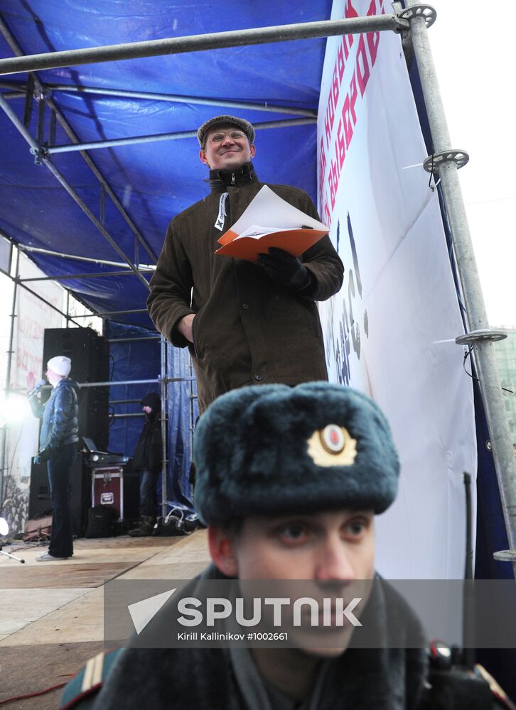 Rally "For Fair Elections" on Bolotny square in Moscow