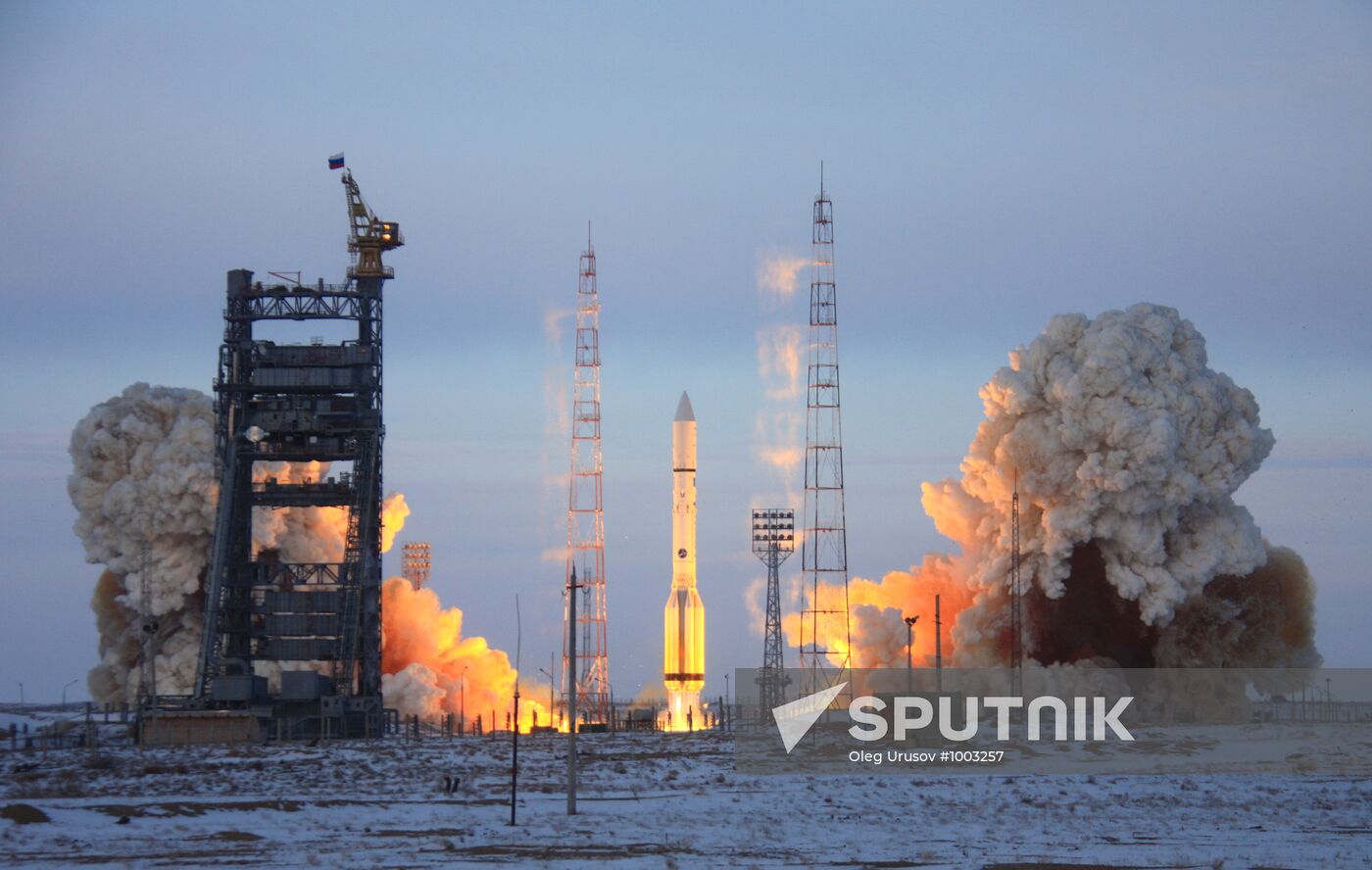 Carrier rocket "Proton-M" launched from Baikonur cosmodrome