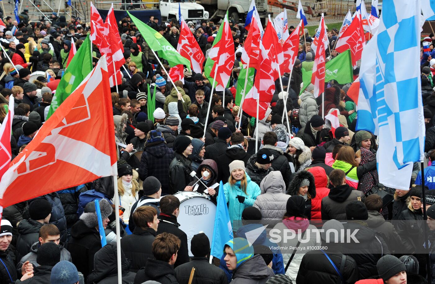 Rally in support of Dmitry Medvedev and Vladimir Putin