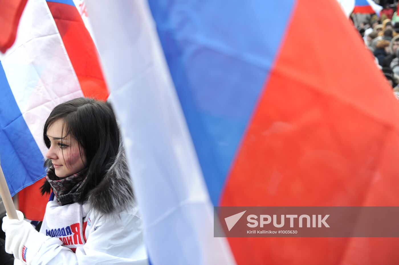 Rally in support of Dmitry Medvedev and Vladimir Putin