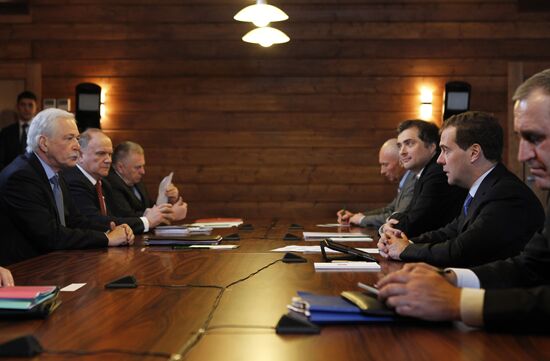 Dmitry Medvedev meets with heads of parties-in-parliament