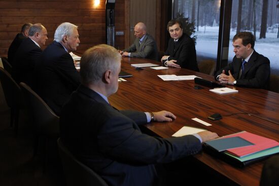 Dmitry Medvedev meets with heads of parties-in-parliament