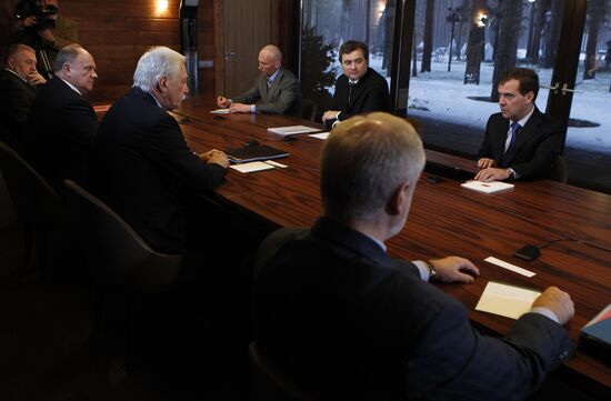 Dmitry Medvedev meets with heads of parties-in-parliament