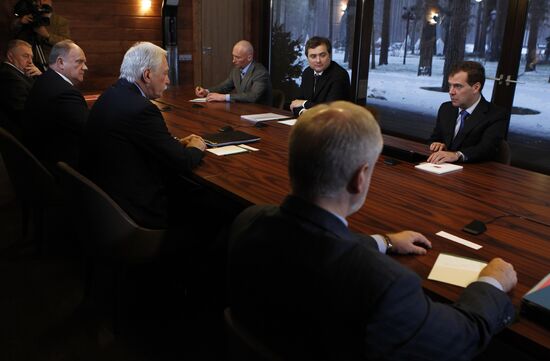 Dmitry Medvedev meets with heads of parties-in-parliament