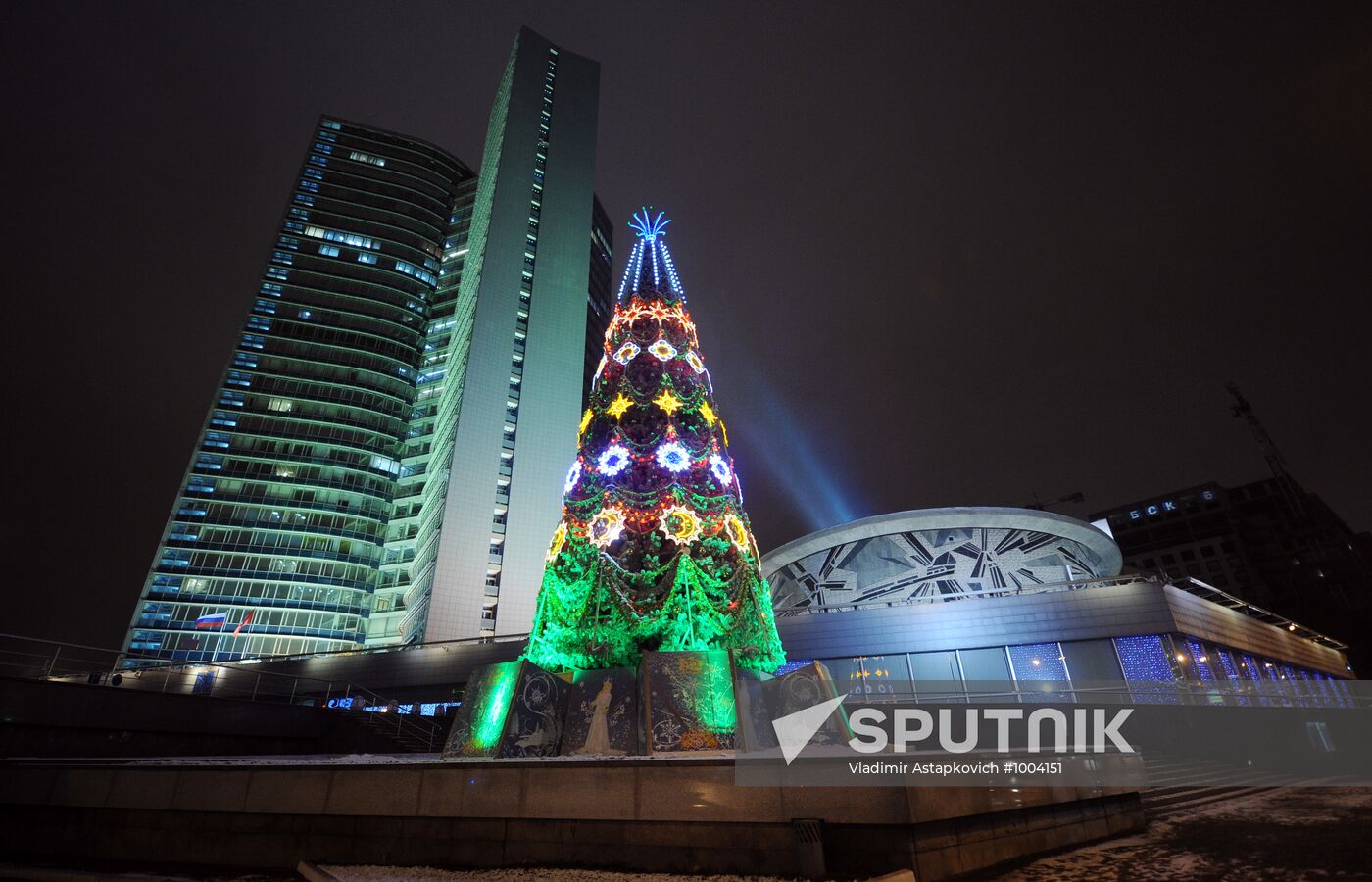 Christmas trees in Moscow