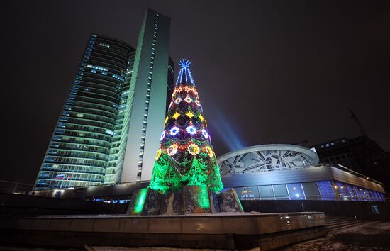 Christmas trees in Moscow