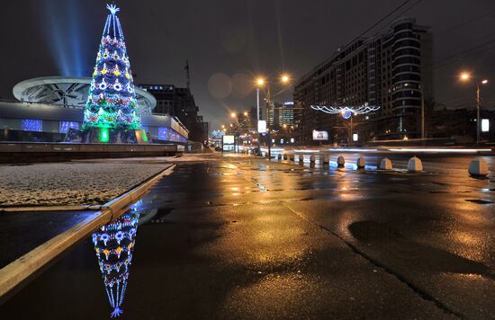 Christmas trees in Moscow