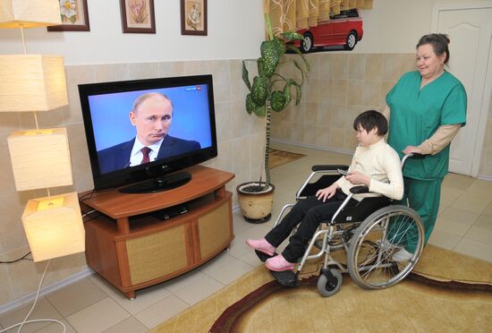 Broadcasting of Q&A session 'A Conversation with Vladimir Putin'