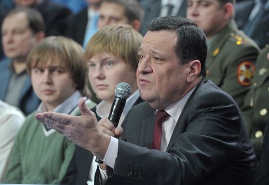 "A Conversation with Vladimir Putin. Continued" live broadcast