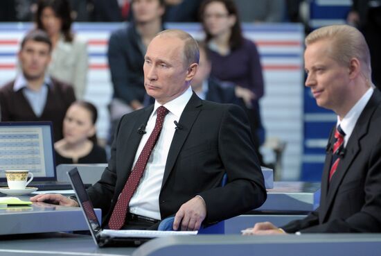 "A Conversation with Vladimir Putin. Continued" live broadcast
