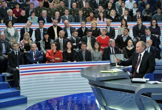 "A Conversation with Vladimir Putin. Continued" live broadcast