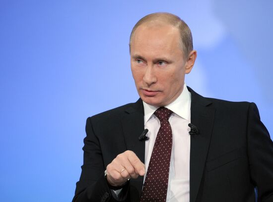 "A Conversation with Vladimir Putin. Continued" live broadcast