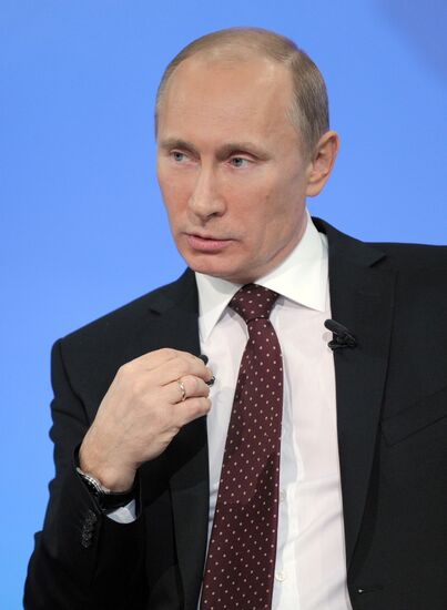 "A Conversation with Vladimir Putin. Continued" live broadcast