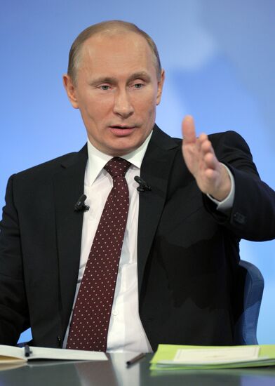 "A Conversation with Vladimir Putin. Continued" live broadcast