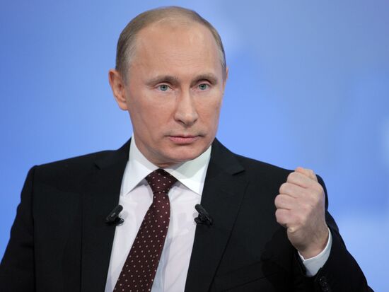 "A Conversation with Vladimir Putin. Continued" live broadcast