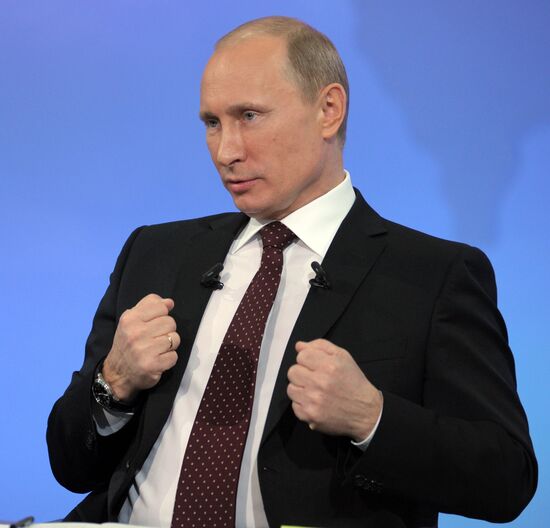 "A Conversation with Vladimir Putin. Continued" live broadcast