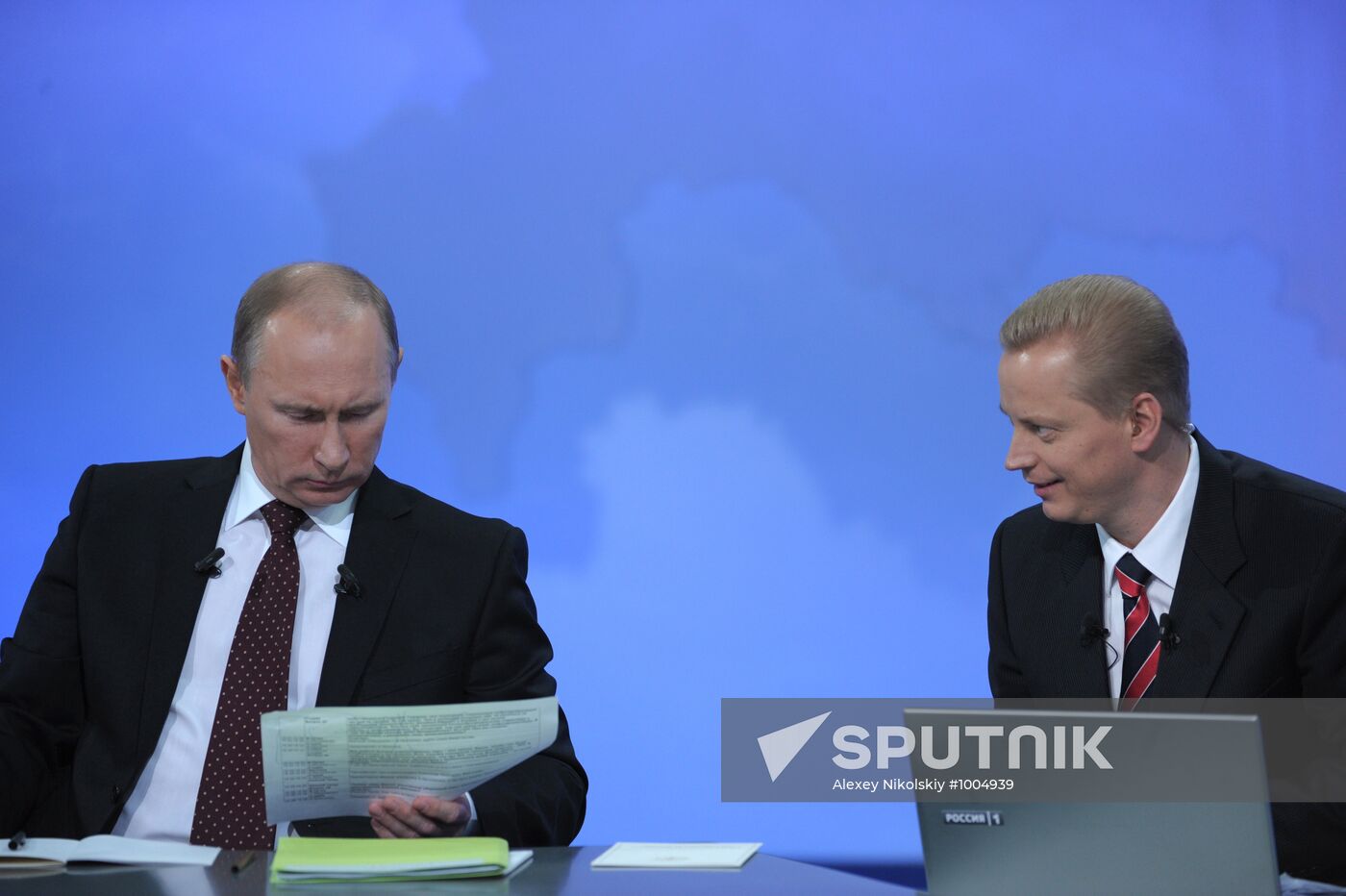 "A Conversation with Vladimir Putin. Continued" live broadcast